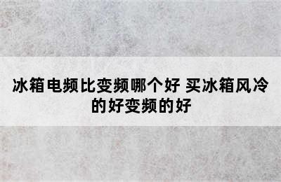 冰箱电频比变频哪个好 买冰箱风冷的好变频的好